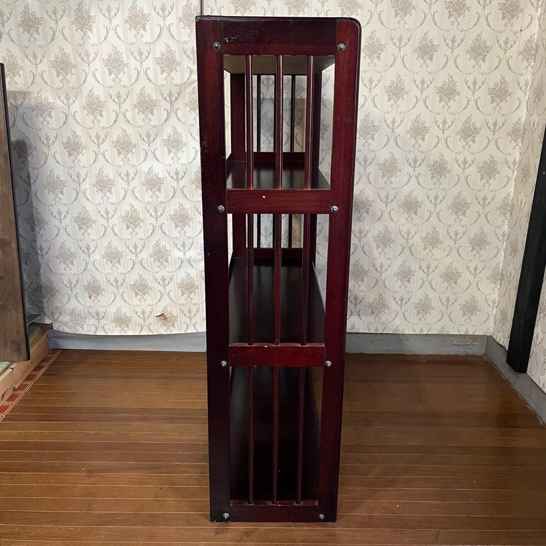 【アンティーク】昭和レトロ 木製 オープンラック 飾り棚 本棚 ウッドシェルフ