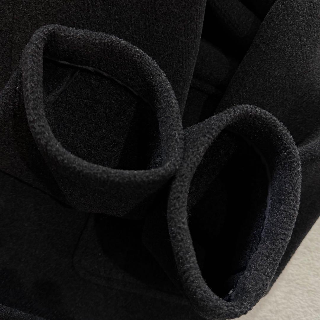 バーバリーズ　ダッフルコート　ロング丈　ノバチェック　ダークグレー　日本製　L