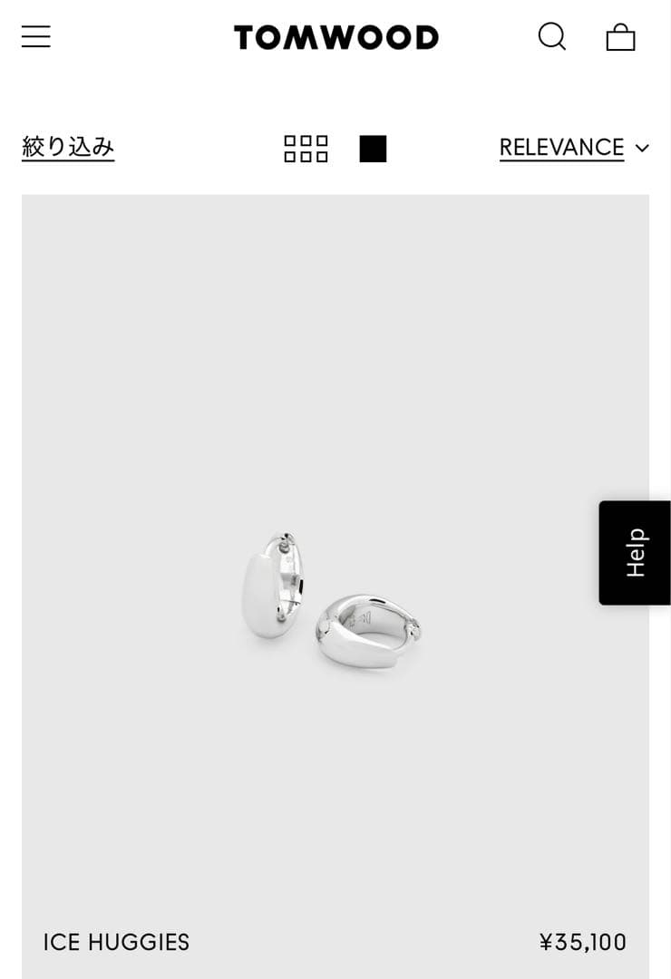 TOM WOOD 片耳ピアス