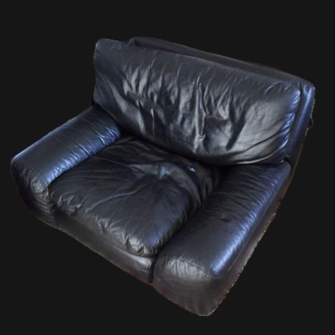 Arflex 黒 レザー ヴィンテージソファ