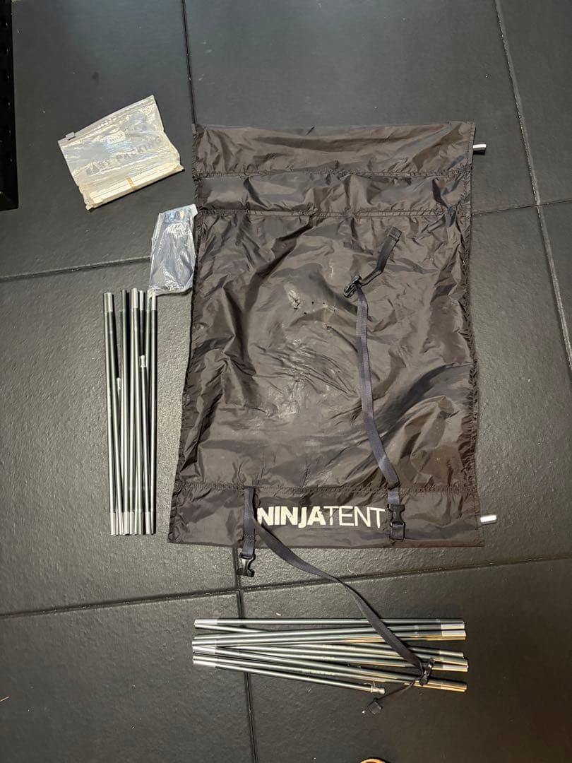 軽量テントフライ グレー ブラック　Ninja tent　ニンジャテント