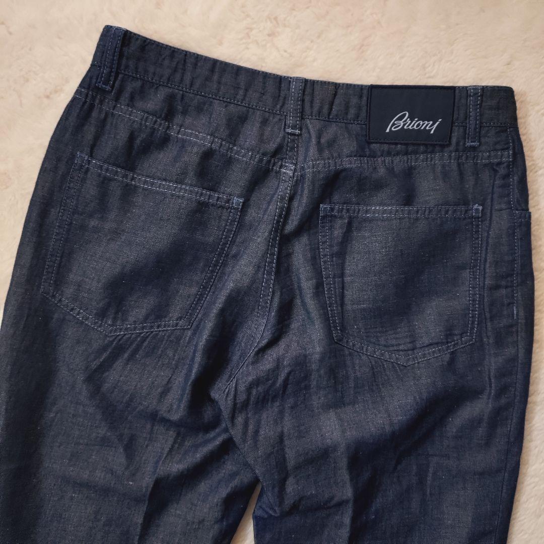 美品 Brioni DENIMCOLLECTION リネン スラックス デニム