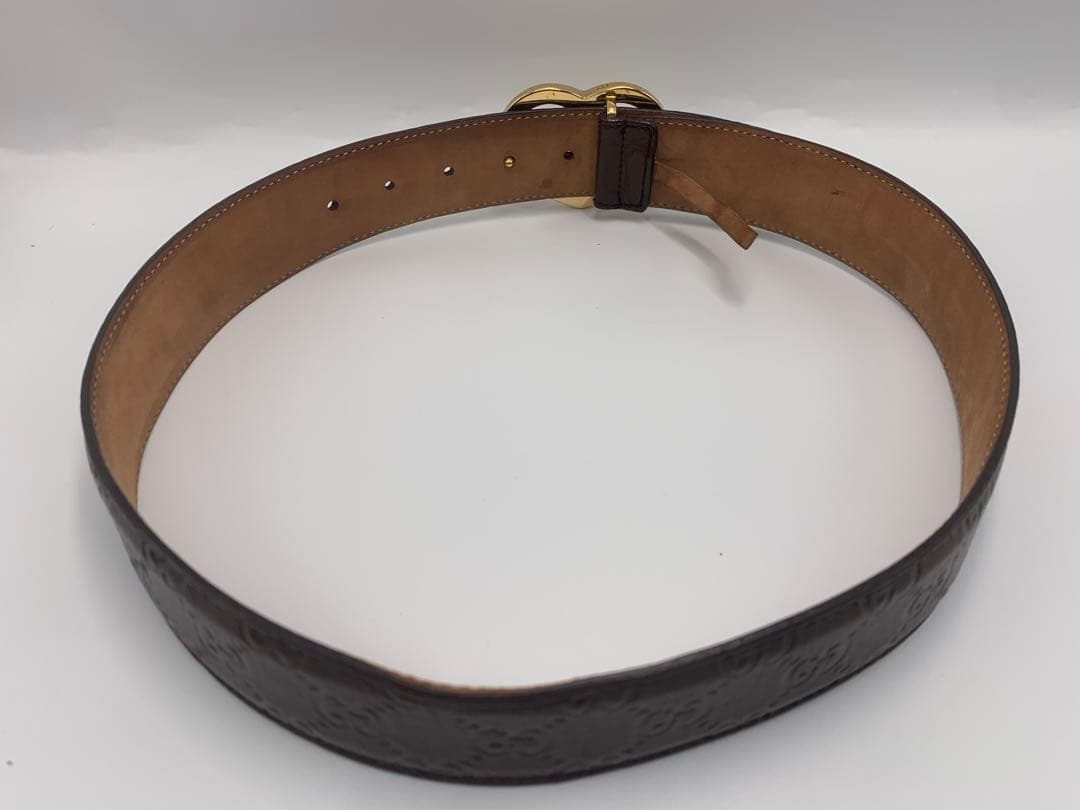 美品‼️GUCCI グッチ ベルトハートベルト ブラウン　レディース