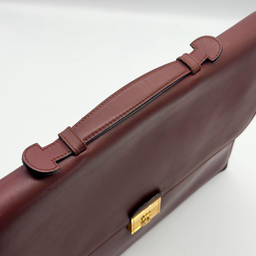 【仕様わずか】カルティエ マストライン ブリーフケース ビジネスバッグ レザー