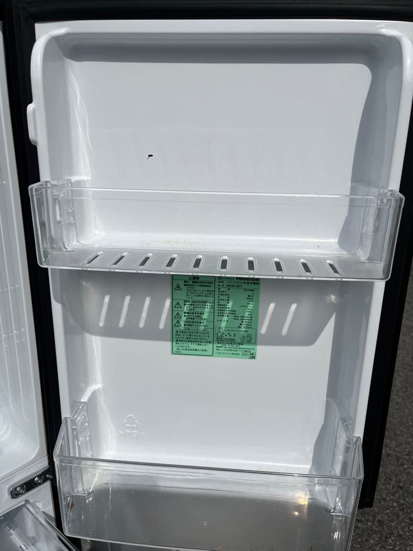 高年式 2021年式 154L Hisense 2ドア 冷蔵庫 HR-G1501