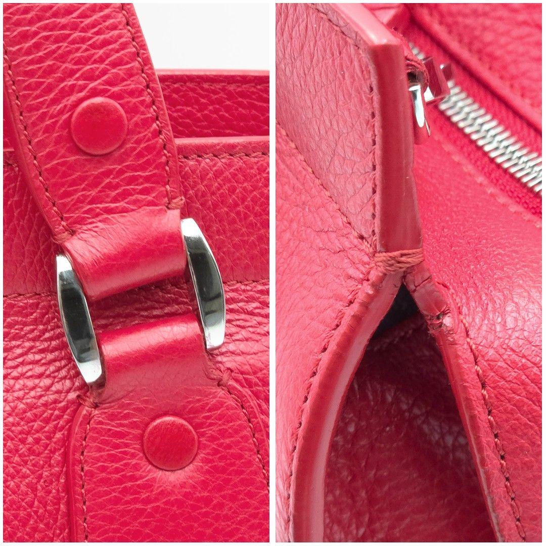 ✨美品✨GIORGIO ARMANI 2Way ショルダーバッグ レザー レッド