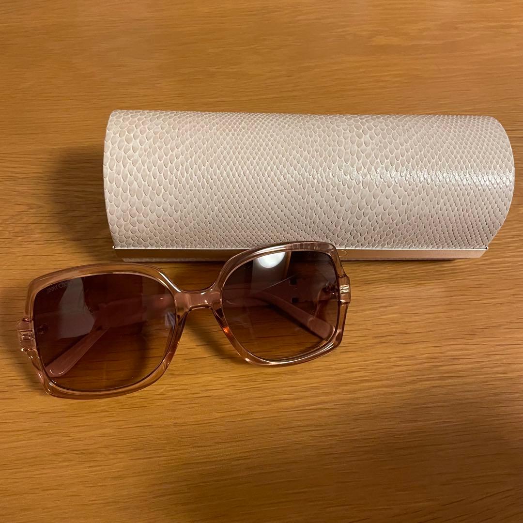 JIMMY CHOO ピンク スクエア サングラス