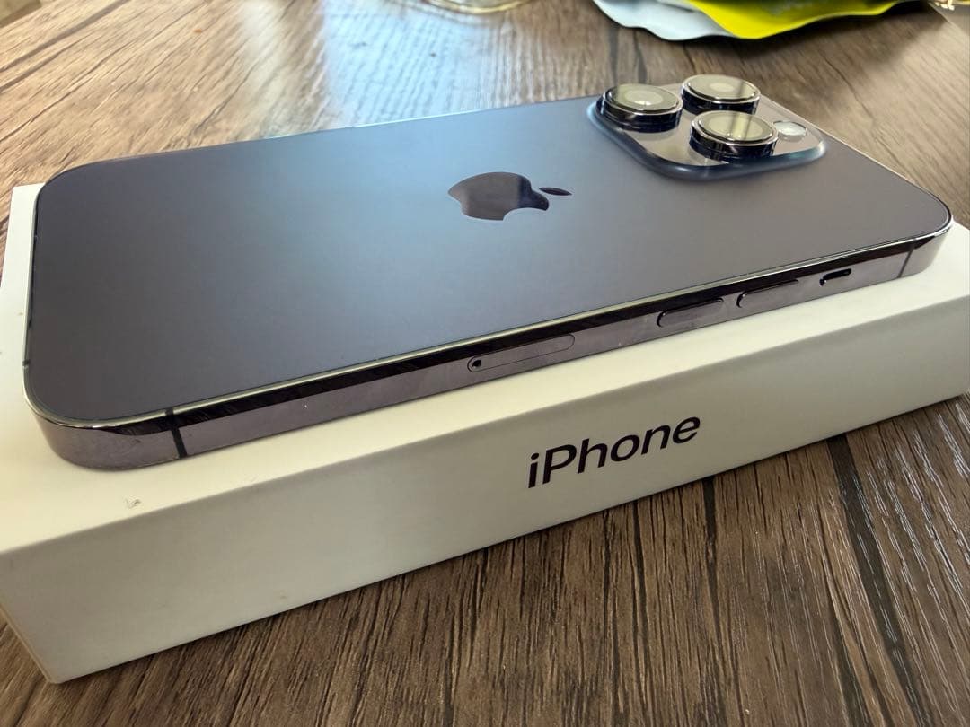 iphone14pro 128gb ディープパープル☆美品 最大容量75%