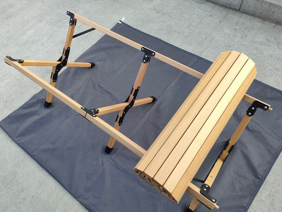 ハイランダー Hilander ウッドロールトップテーブル 120 収納バッグ付