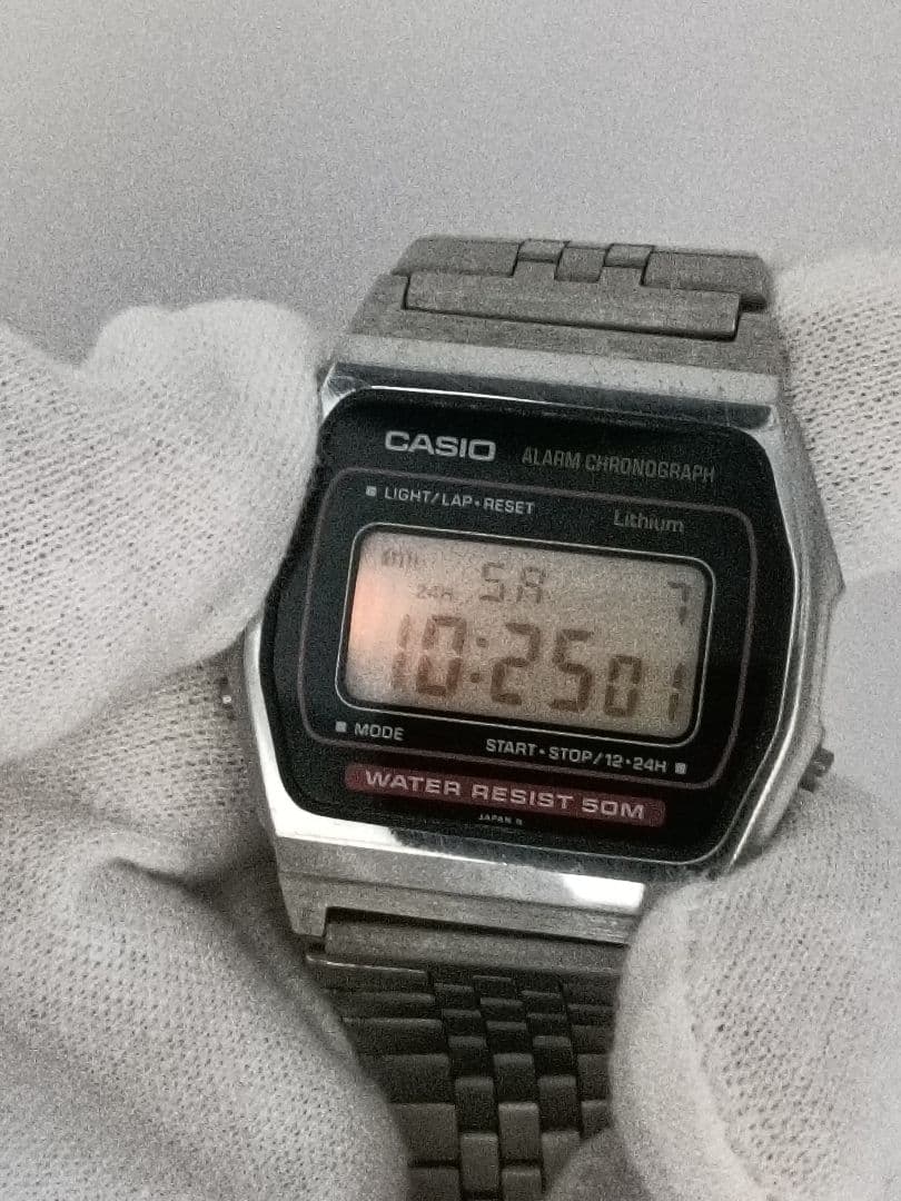 希少日本製CASIO W-34 415 稼働品 80s ヴィンテージデータバンク