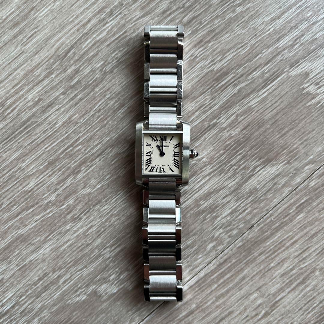 【美品】カルティエ タンク フランセーズ Cartier ステンレススチール 箱