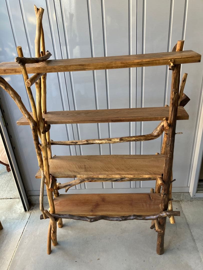 流木棚４段、ハンドメイド、取り外し自在