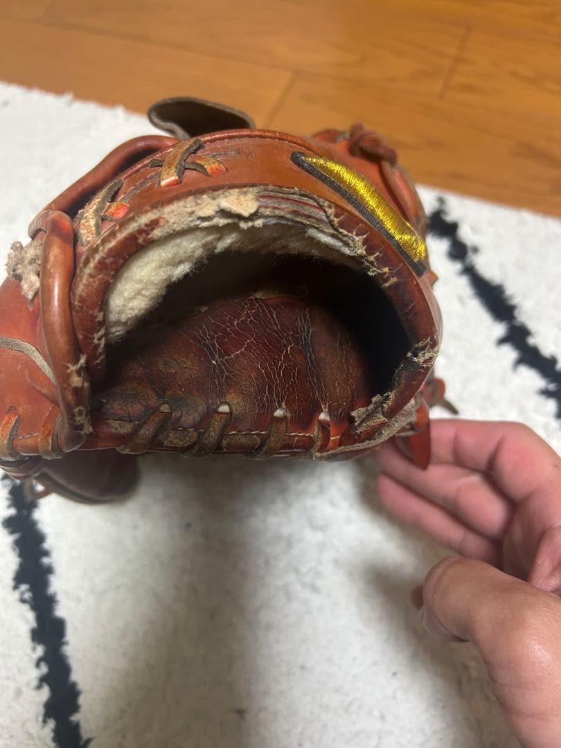 ミズノ 硬式グローブ レザー 茶色