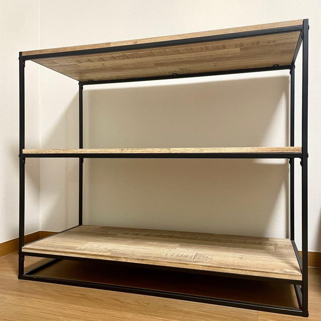 LOWYA ロウヤ　オープンラック　3段　ナチュラルウッド