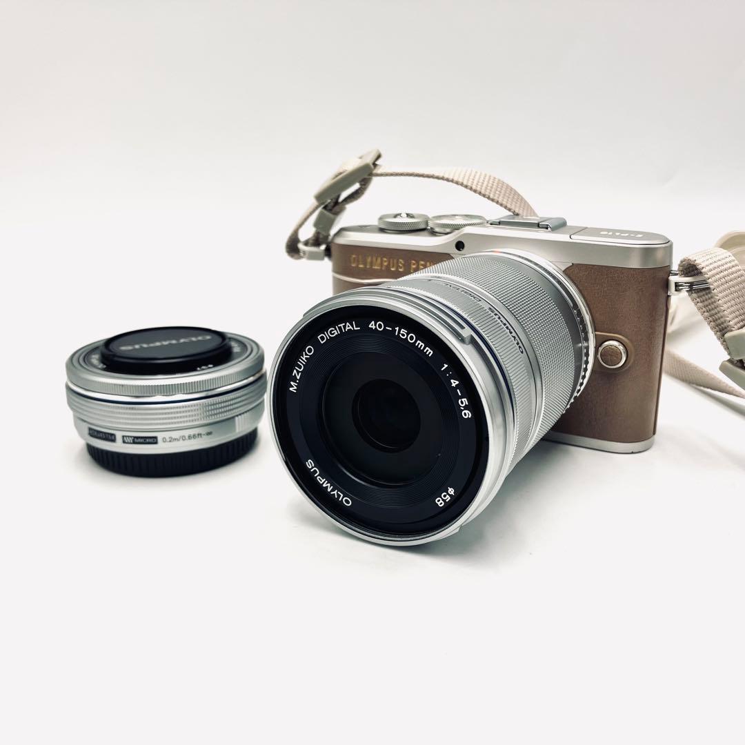 OLYMPUS E-PL10 ブラウン　望遠ダブルレンズキット