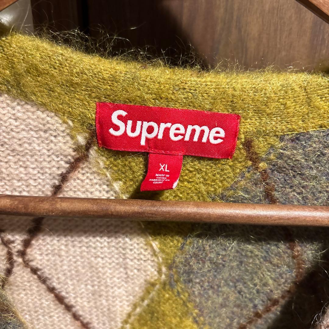 トップス Supreme Brushed Argyle Zip Up Vest XL