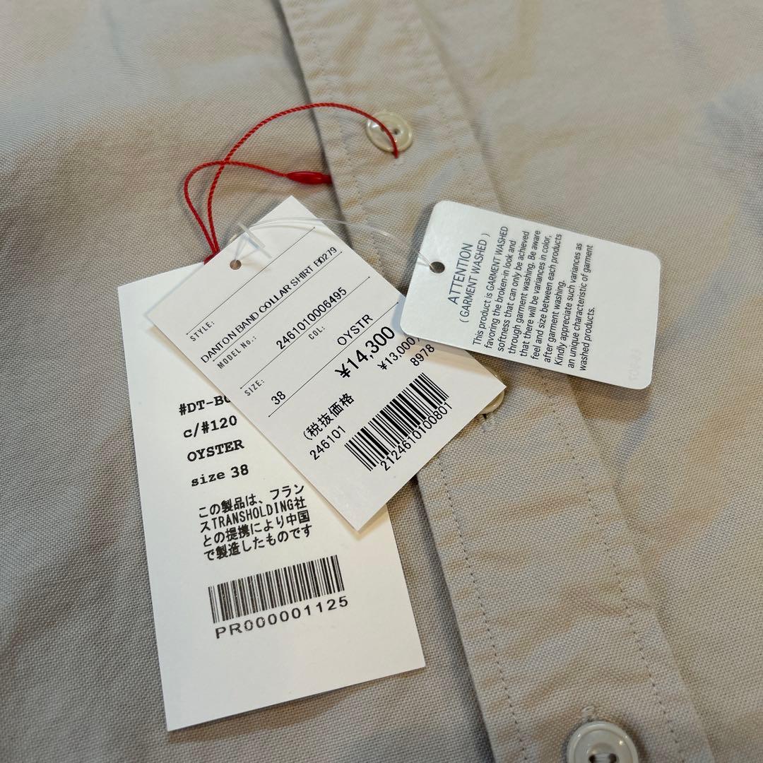 DANTON/ダントン 新品タグ付き☆バンドカラーシャツロングスリーブ 38
