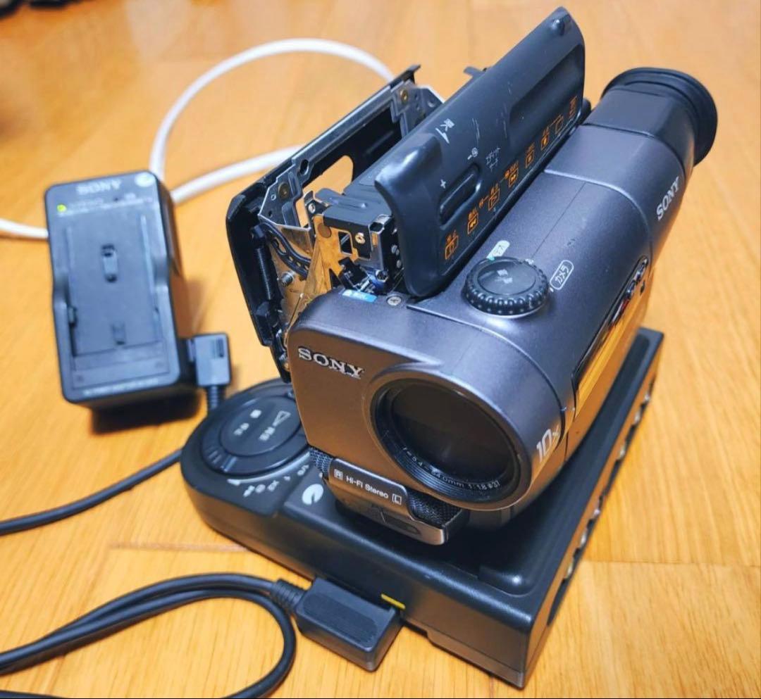 【動作確認済】SONY 高画質 Hi8 8ミリ ビデオカメラ ステーションセット