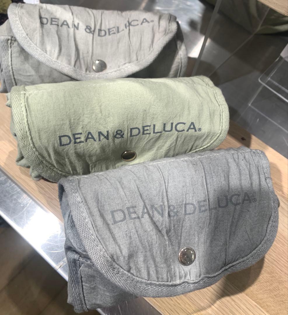 【グレーとベージュ】ディーンアンドデルーカ 天然染めショッピングバッグ葡萄