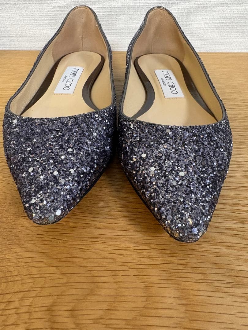 【極美品】JIMMY CHOO フラットシューズ 35½（22.5cm）