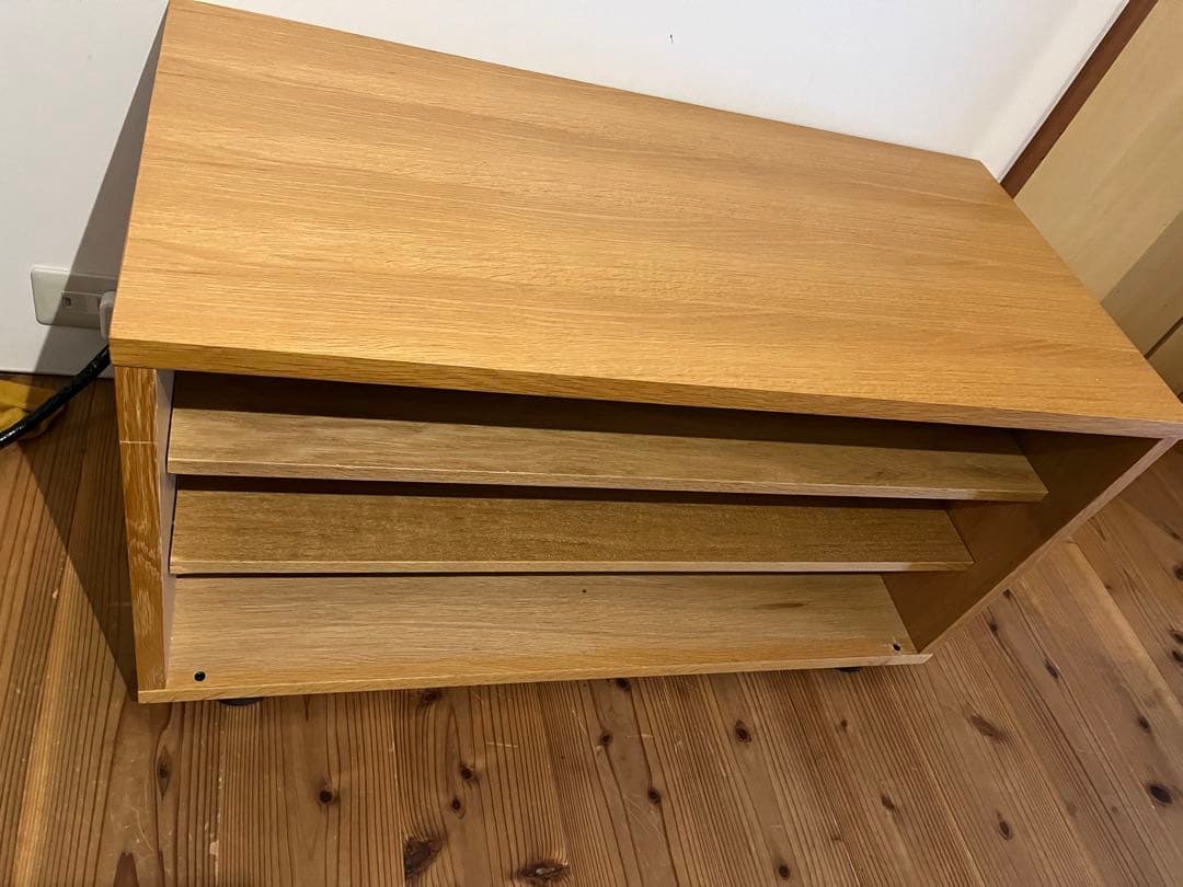 無印良品　廃盤　スタッキングキャビネット・幅82.5cm・オーク材　棚追加