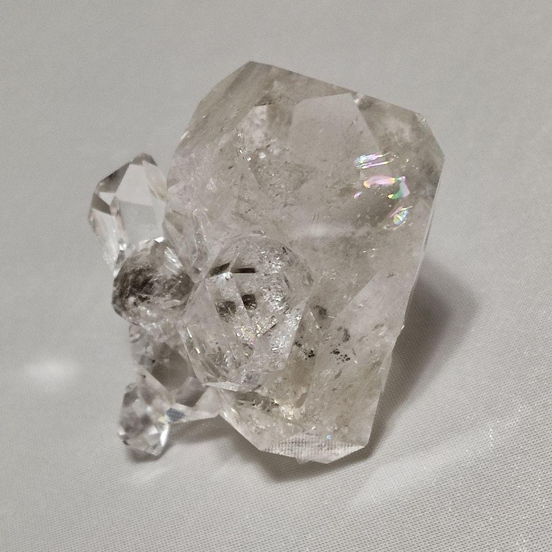 パワーストーン　天然石　原石　レインボー入りハーキマー水晶　42g　No.249