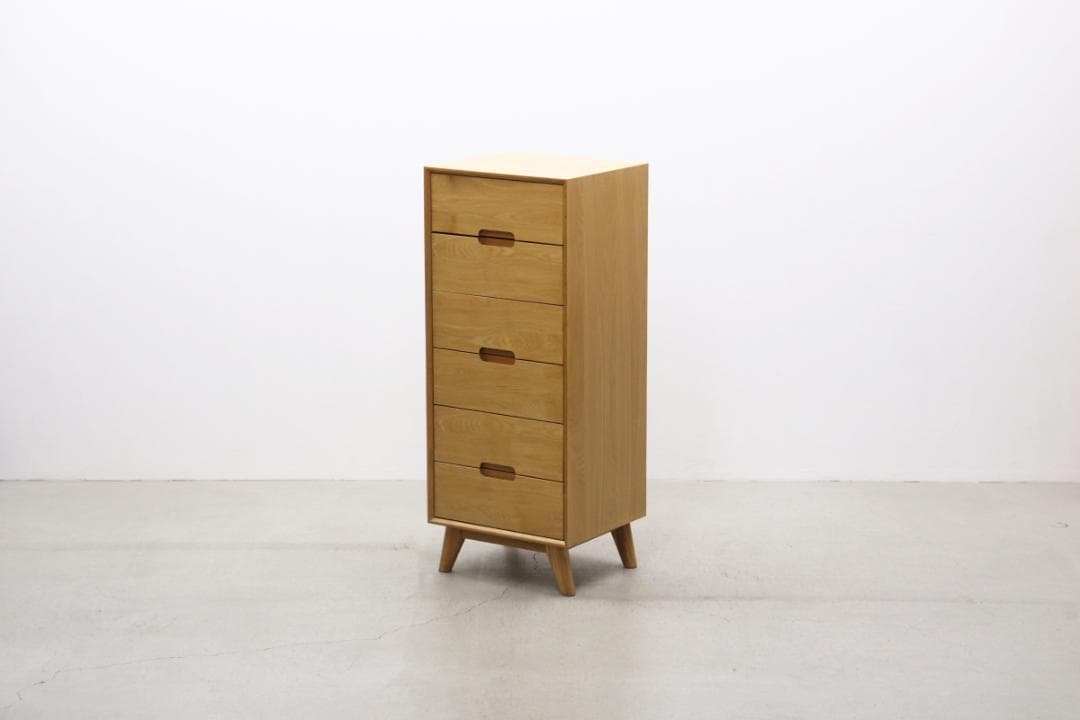 オーク材 ナチュラル モダン チェスト 引き出し キャビネット 収納 リビング