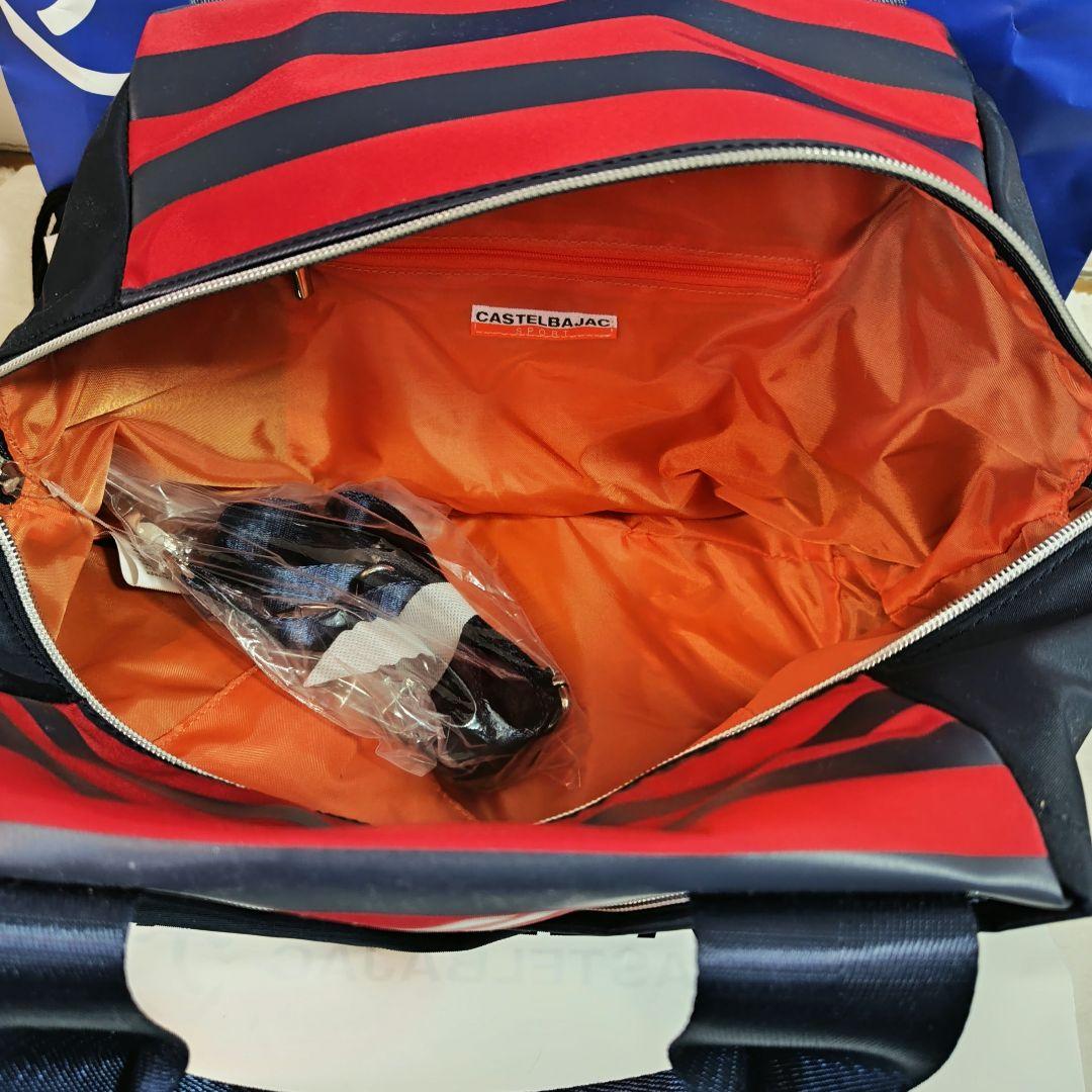 CASTELBAJAC スポーツバッグ ネイビー/レッド
