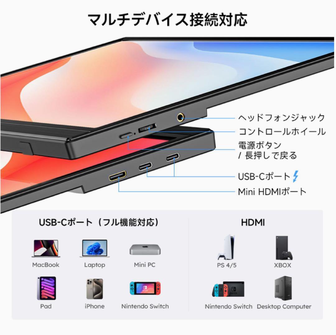 ❤️大特価❤️ モバイルモニター　15.6インチ　自立式　VESA対応　非光沢