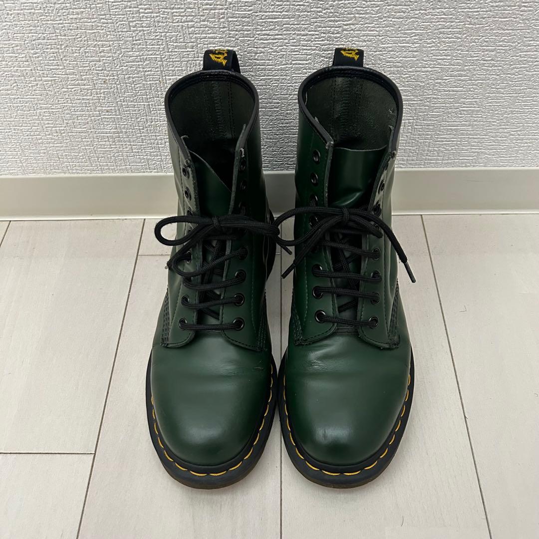 ドクターマーチン 8ホール ブーツ グリーン