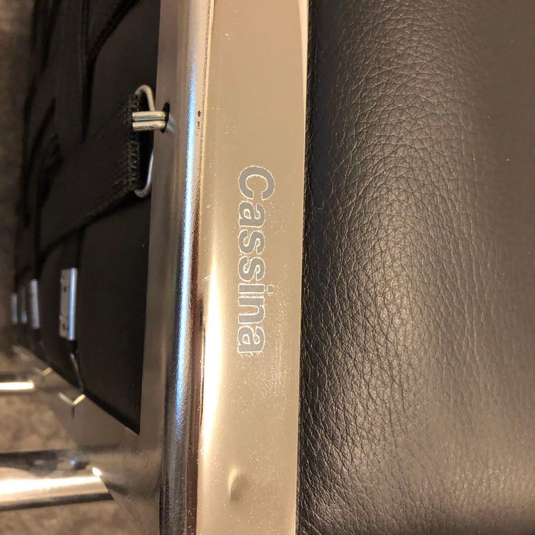 美品 LC2 黒レザー クロームフレーム カッシーナ正規品 ルコルビジエ