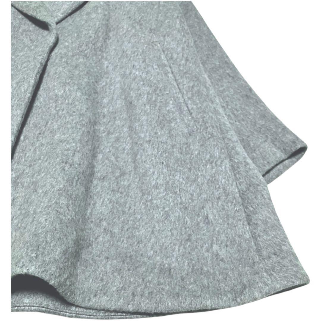 【美品】エンフォルド　ケープポンチョ風　ワイドシャギー　ウール　コート　ミニマル