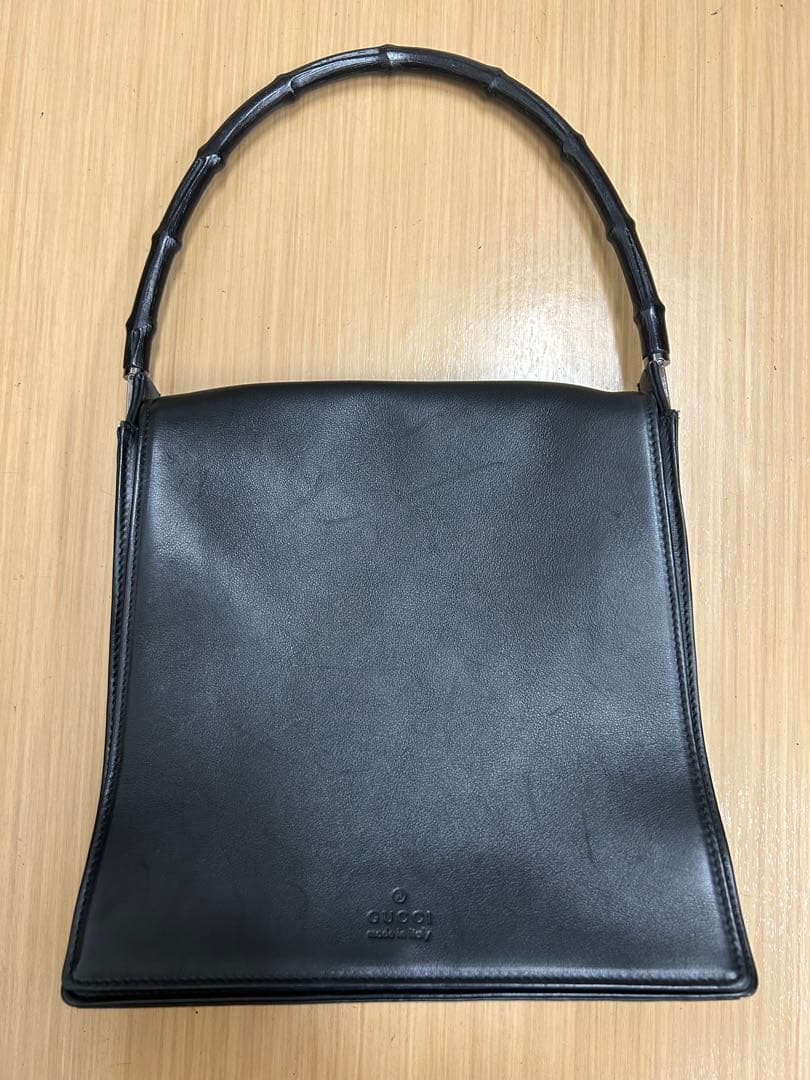 黒　GUCCH グッチ　バンブー　ワンショルダーバッグ