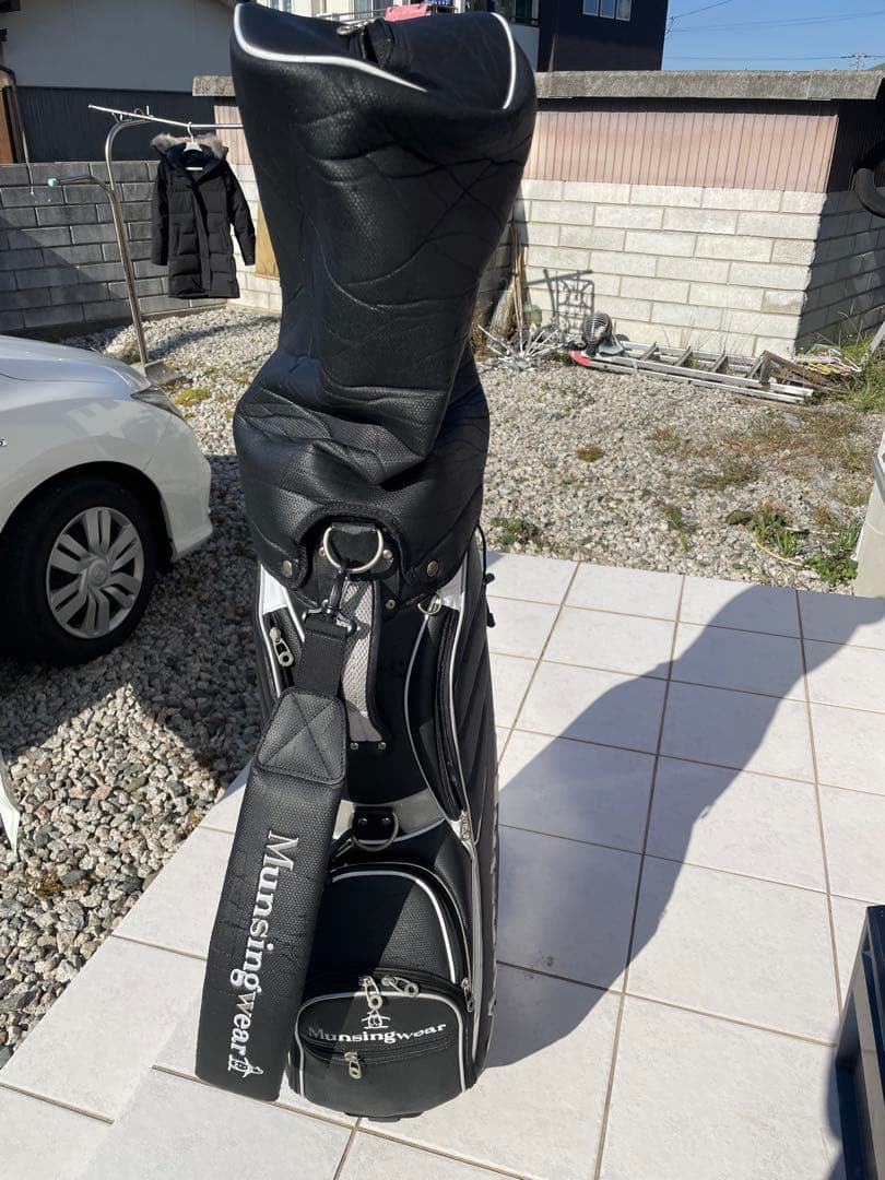 Munsingwear キャディバッグ 黒/白