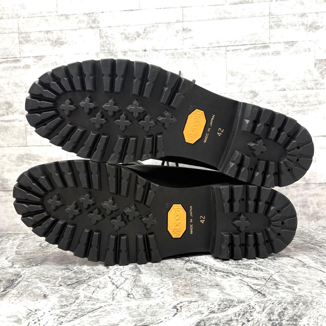 極美品✨ パドローネ チロリアンシューズ 27cm相当 ブラック 防水 晴雨兼用