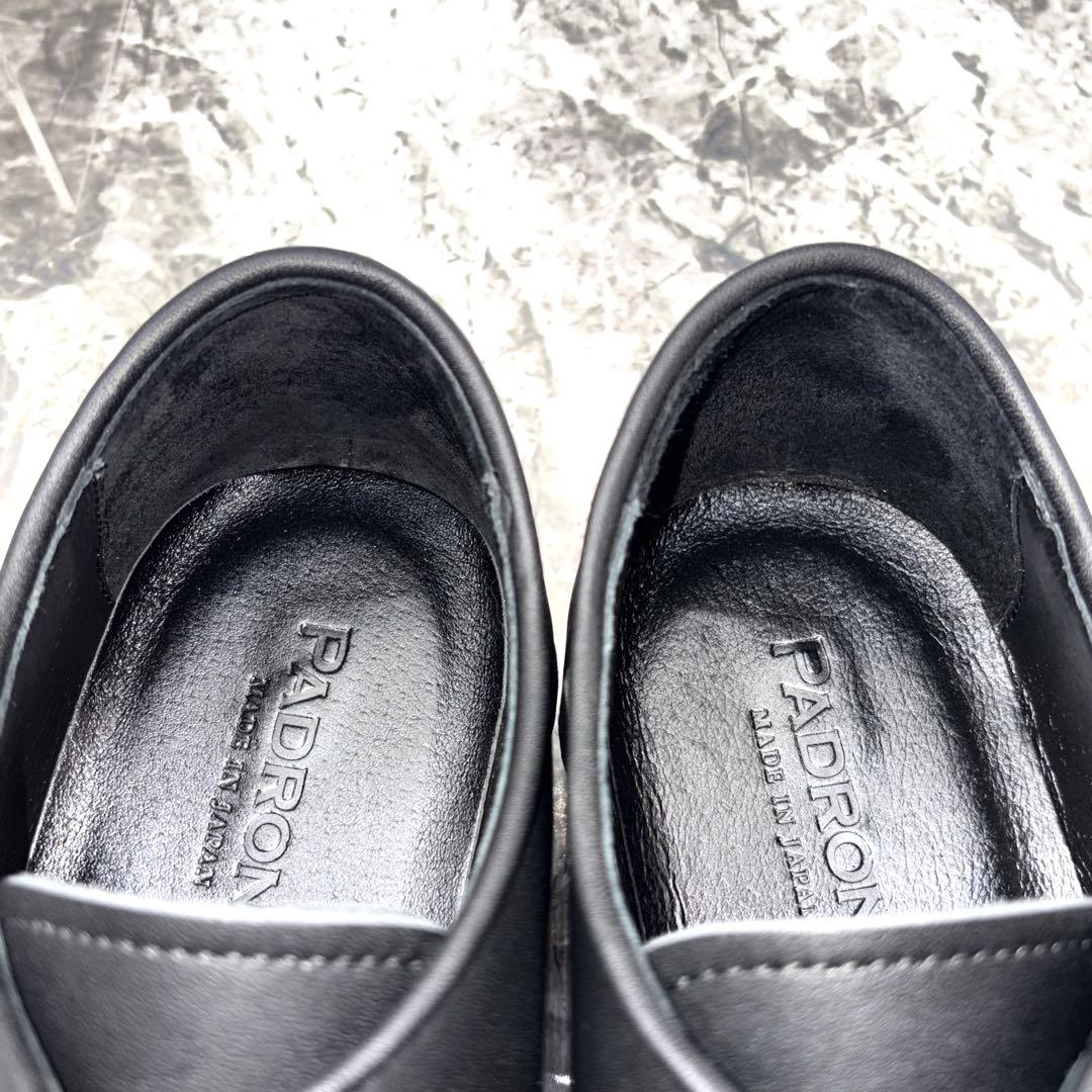 極美品✨ パドローネ チロリアンシューズ 27cm相当 ブラック 防水 晴雨兼用