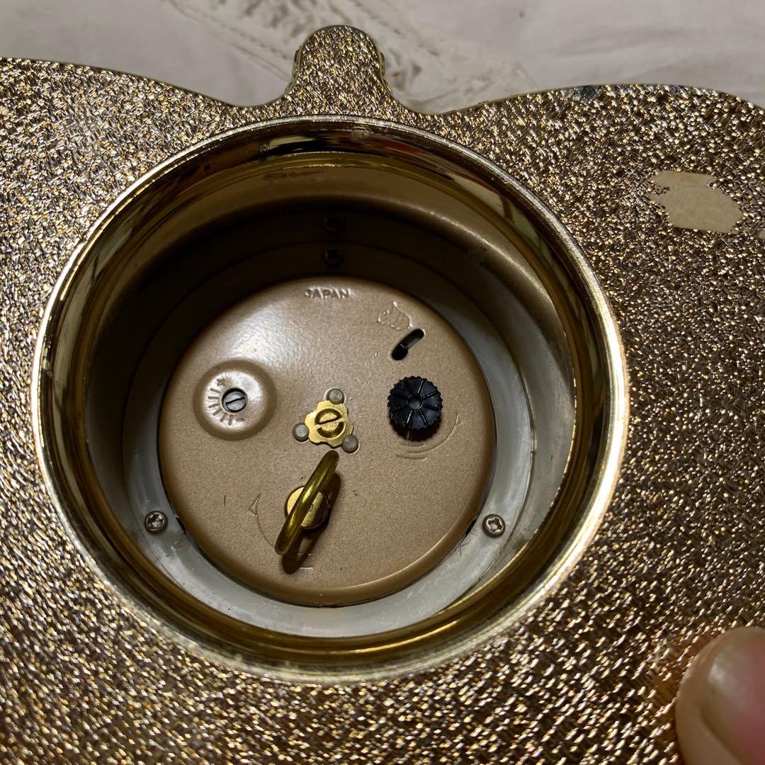 1990年代　UN レトロで珍しい手巻き式置き時計　稼働品