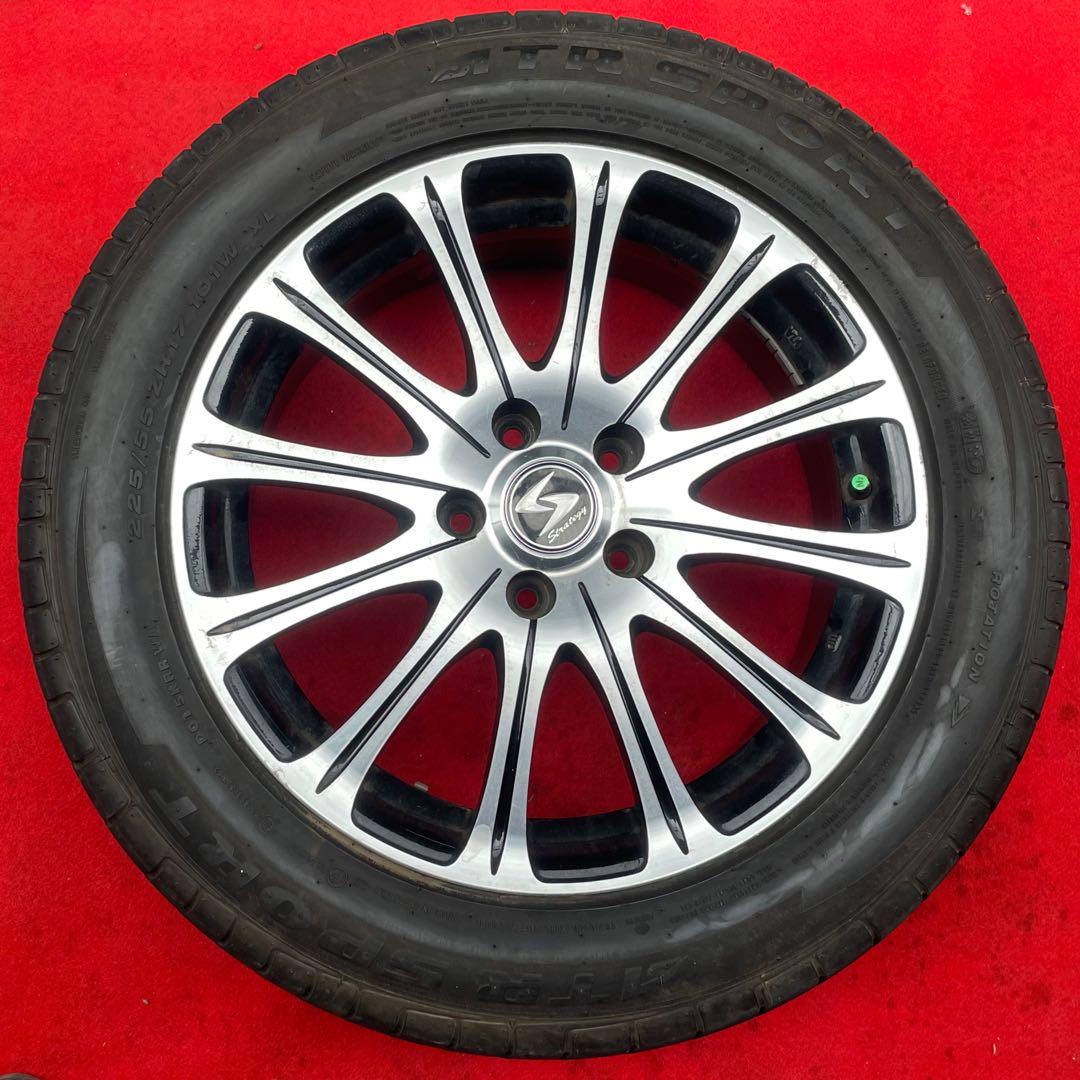 バリ溝。STRATEGYストラテジー17インチ×7J＋38　PCD114.3/5