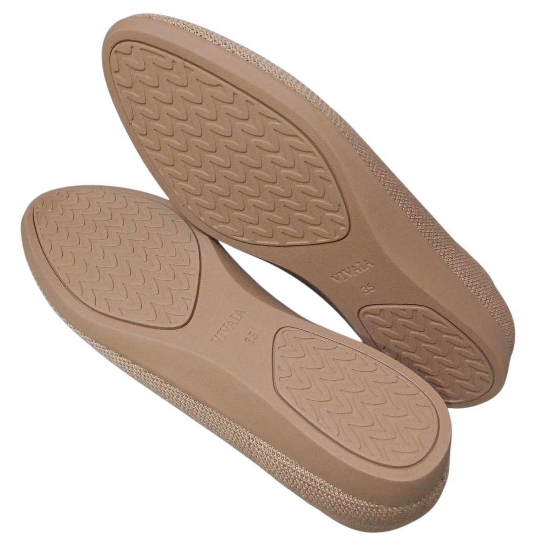 美品★VIVAIA★ビバイア★フラットシューズ★パンプス★ブラウン★撥水★軽量