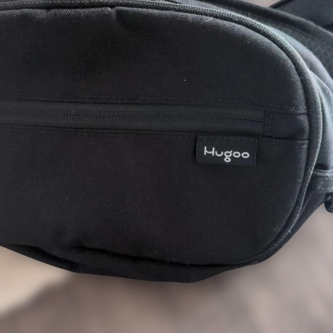 新型　ハグー Hugoo ヒップシート 抱っこ紐 　ブラック×ベージュ