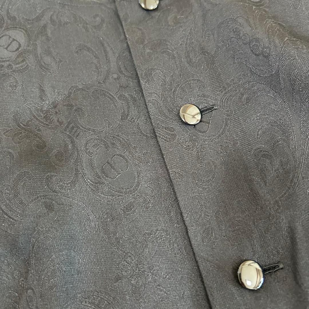 【Christian Dior】 CD シルク100% バックボタン ブラウス