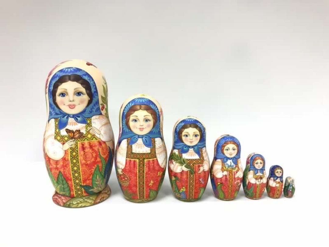 ロシア雑貨☆ファンタジーマトリョーシカ(7P)コブロフ工房