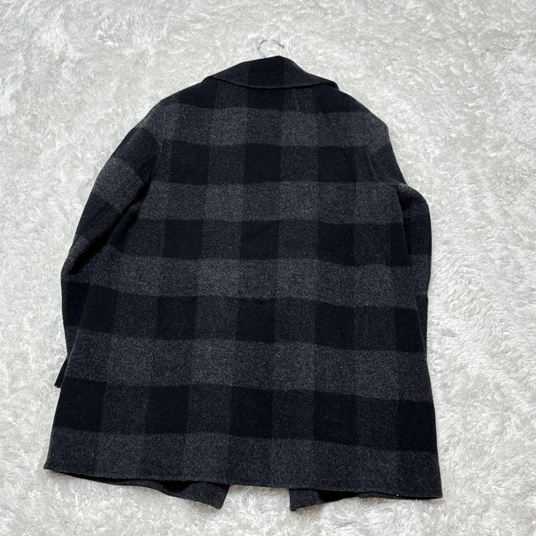 美品 theory セオリー コート チェック OVERLAY S