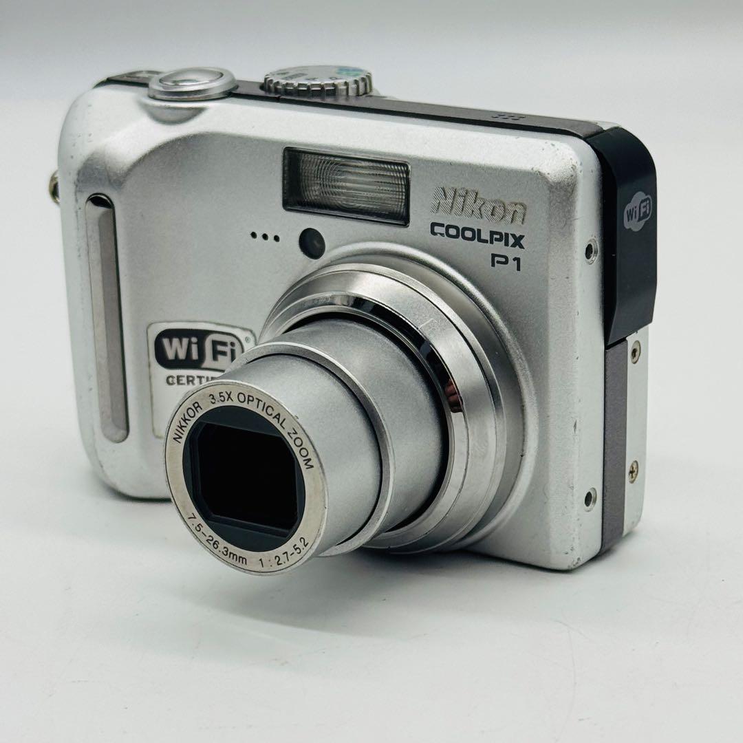 【レア・動作確認済】Nikon COOLPIX P1 シルバー Wi-Fi搭載！