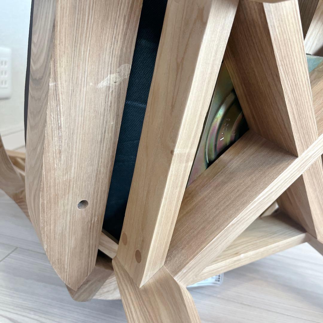 回転式 肘付き 介護 福祉にも最適 高級 天然木NAGAREチェア 美品