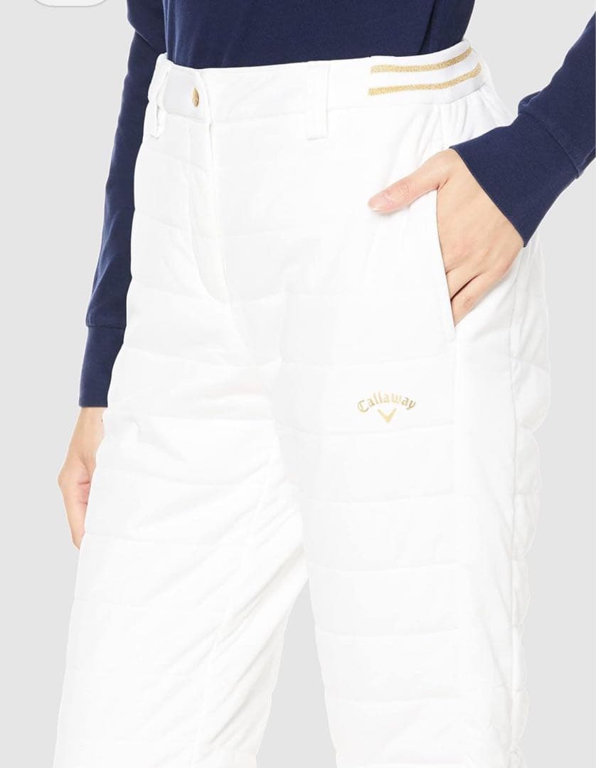 新品未使用 Callaway 防寒ゴルフパンツホワイト冬白キャロウェイ防風撥水