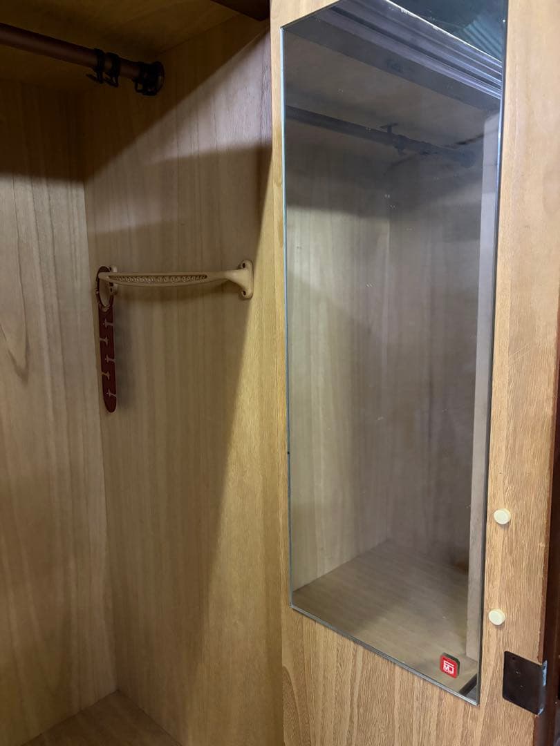 天然木化粧板　婚礼タンス 3ドア 2引き出し