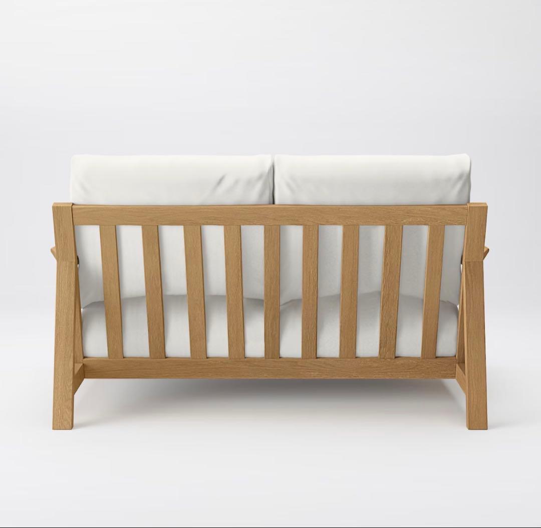 無印良品 MUJI ソファ本体木製フレーム　ウレタンポケットコイル２シーター