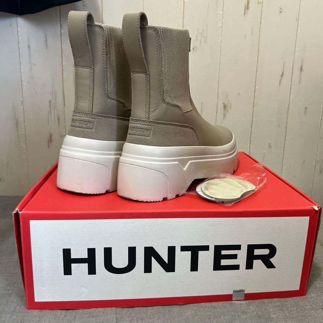 ［値下げ］HUNTER BEAMS厚底ベージュ長靴