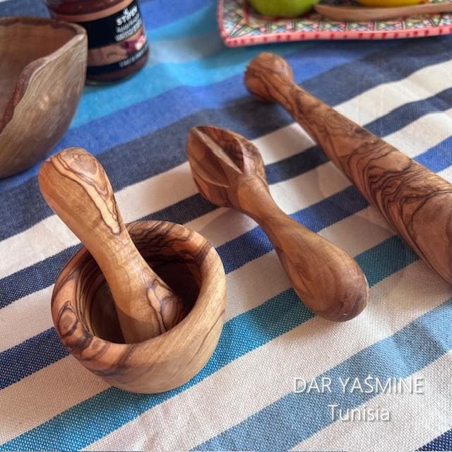 キッチンツールのセットA　オリーブの木　レモン絞り・すり鉢すりこ木　マッシャー